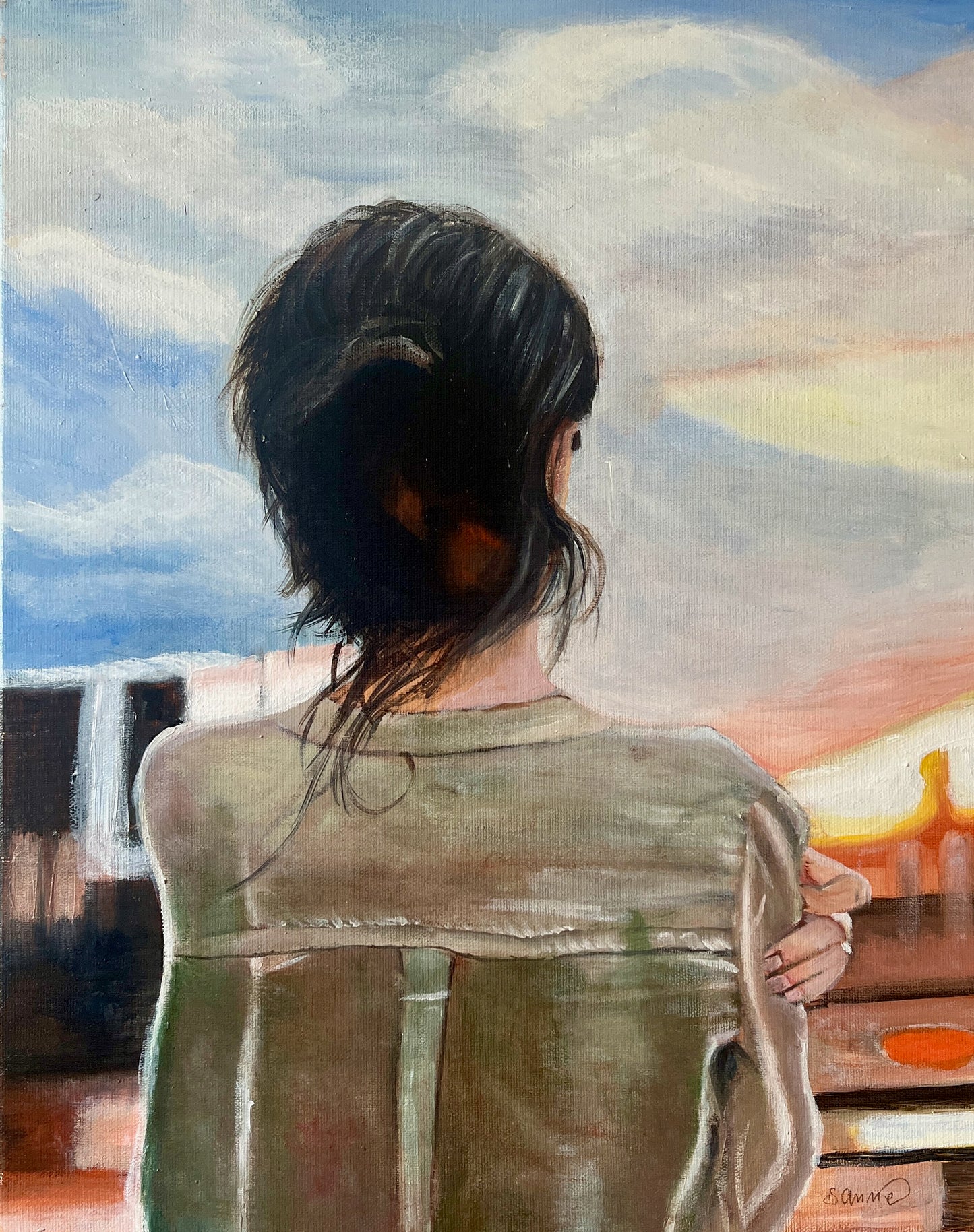 In the sunsut - Original Oil On Canvas (40x50)