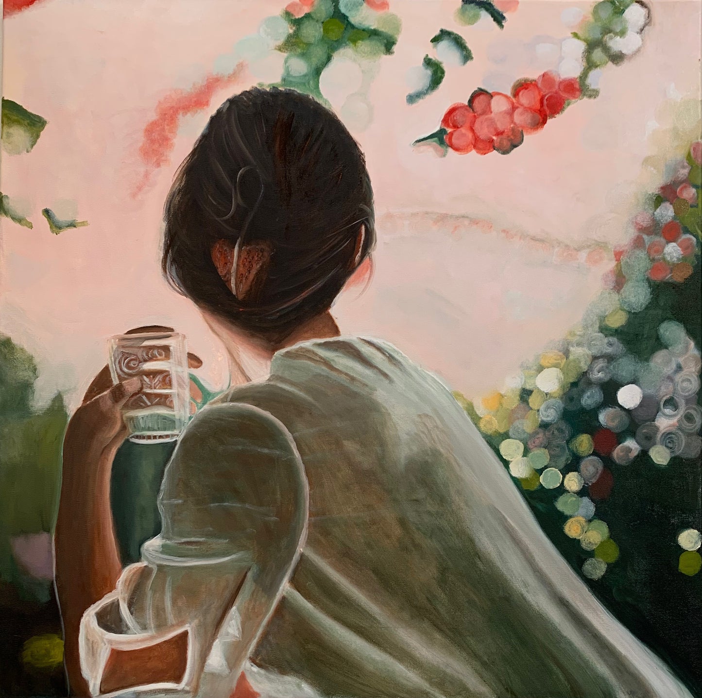 Reflektion - Original Oil On Canvas (80x80)