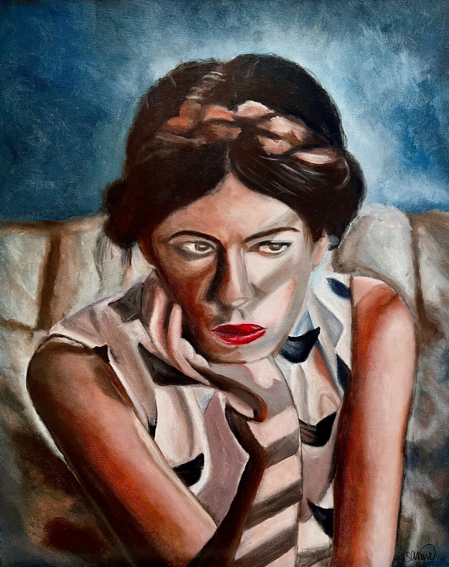 In the light of the shadow - Original Oil On Canvas (40x50)