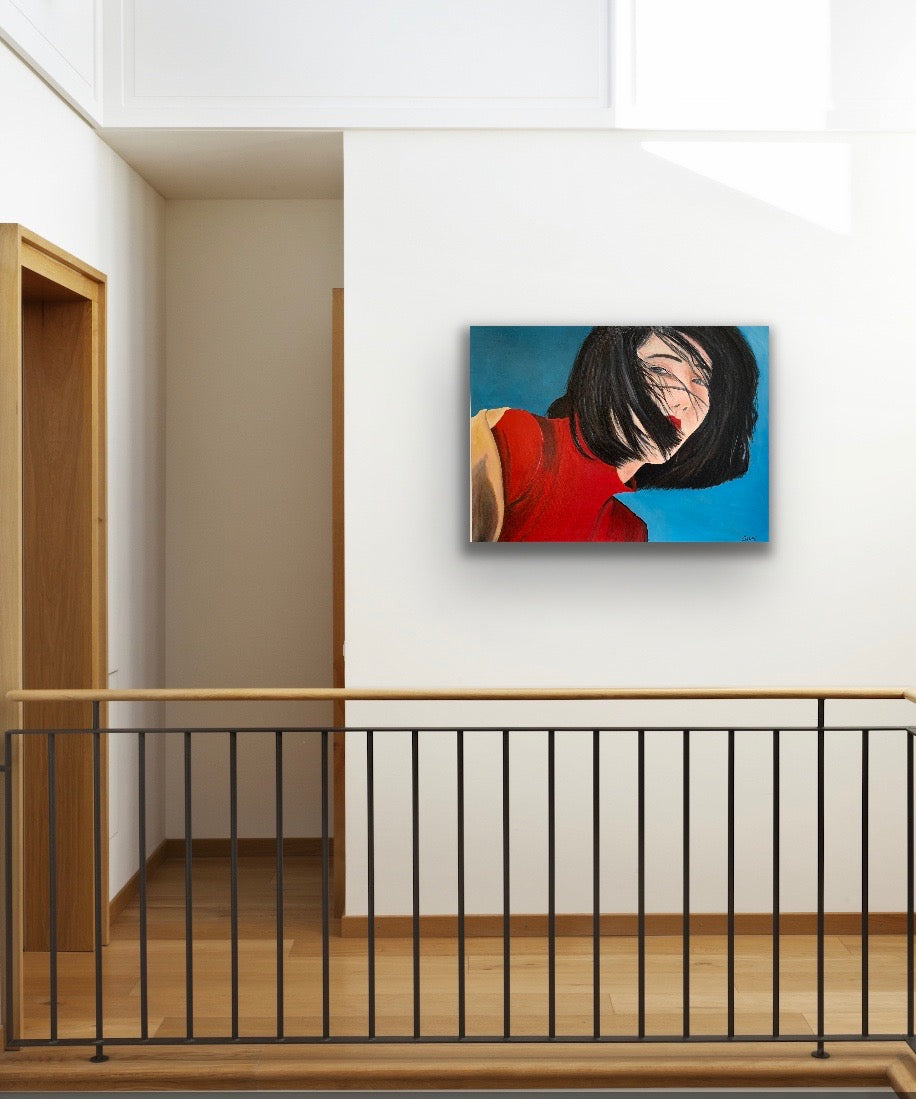 Asian girl - Original Oil On Canvas (80x60)