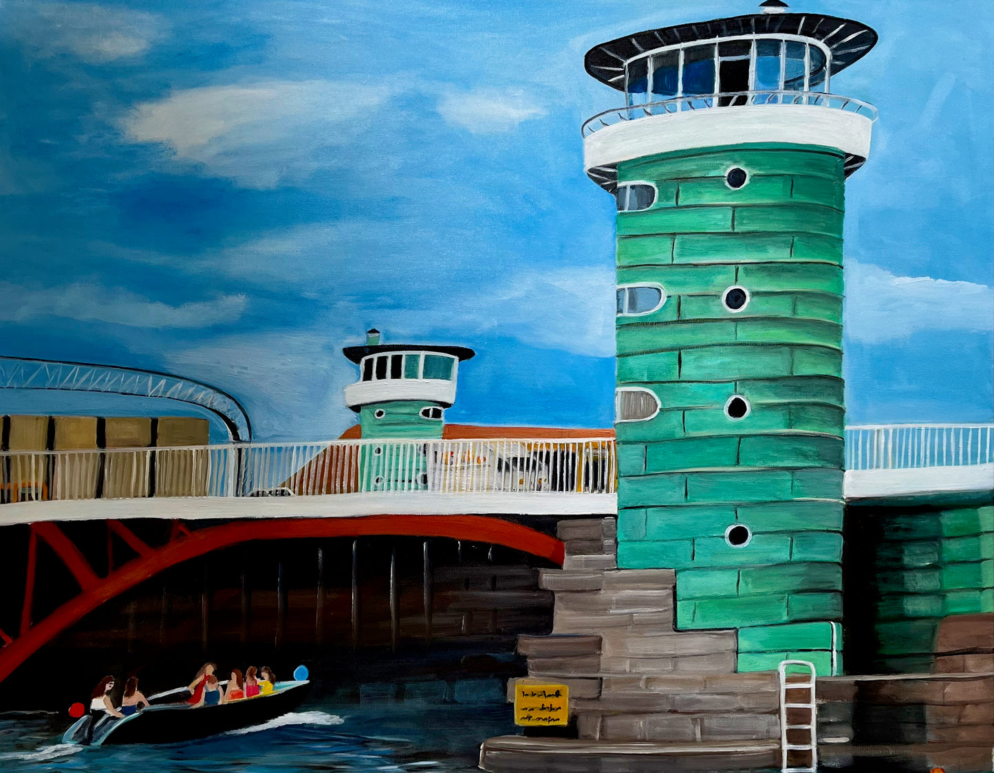 Under Knippelsbro - Original Oil On Canvas (100x80)