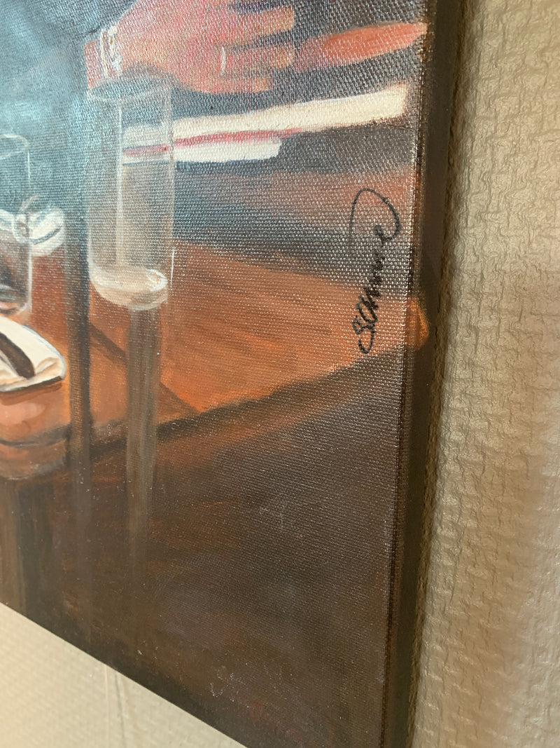 Cafe life XI - Original Oil On Canvas (60x60)