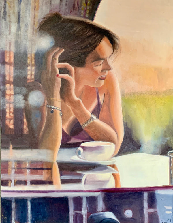 Afternoon tea - Original Oil On Canvas (60x80)