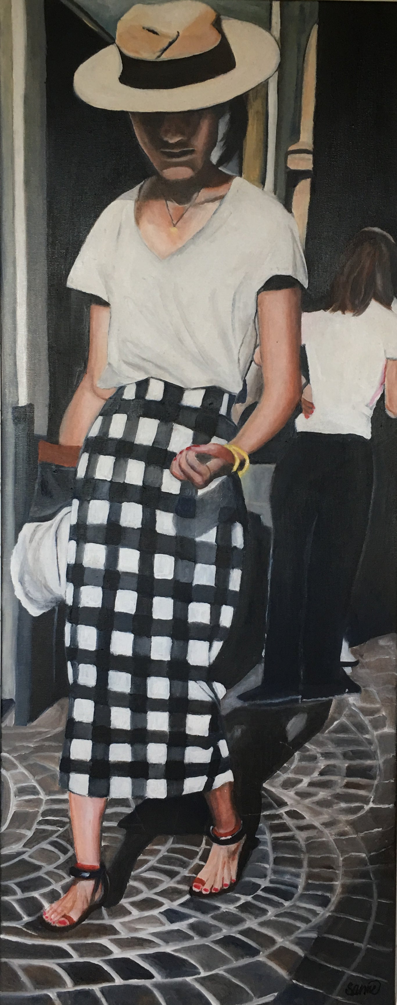 Without title - Original Oil On Canvas (40x100)