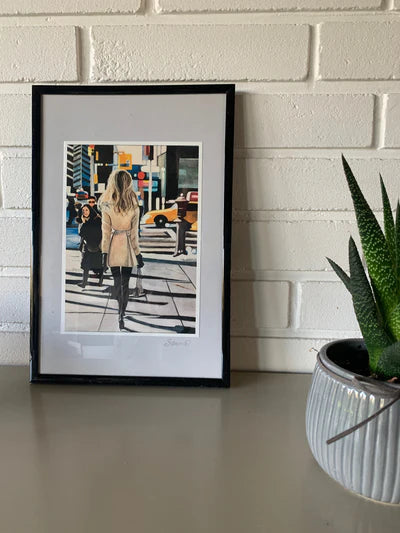 The girl on red soles - Art Print (Limited Edition)