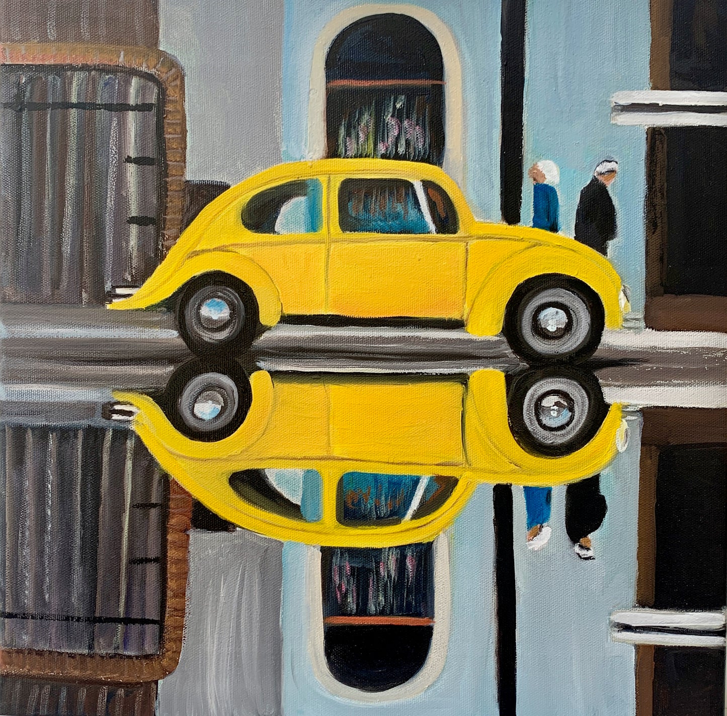 My yellow WV - Original Oil On Canvas (40x40)