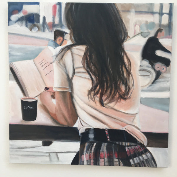 Cafe life II - Original Oil On Canvas (50x50)