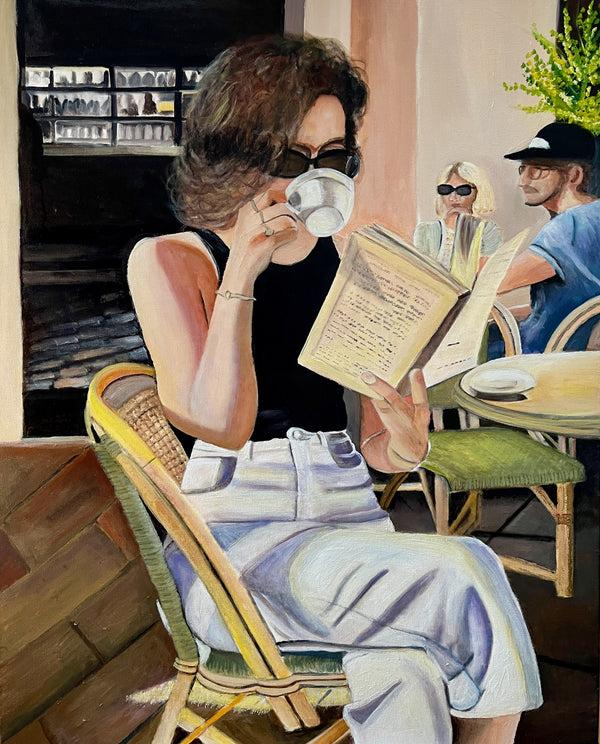 The french cafe - Original Oil On Canvas (80x100)