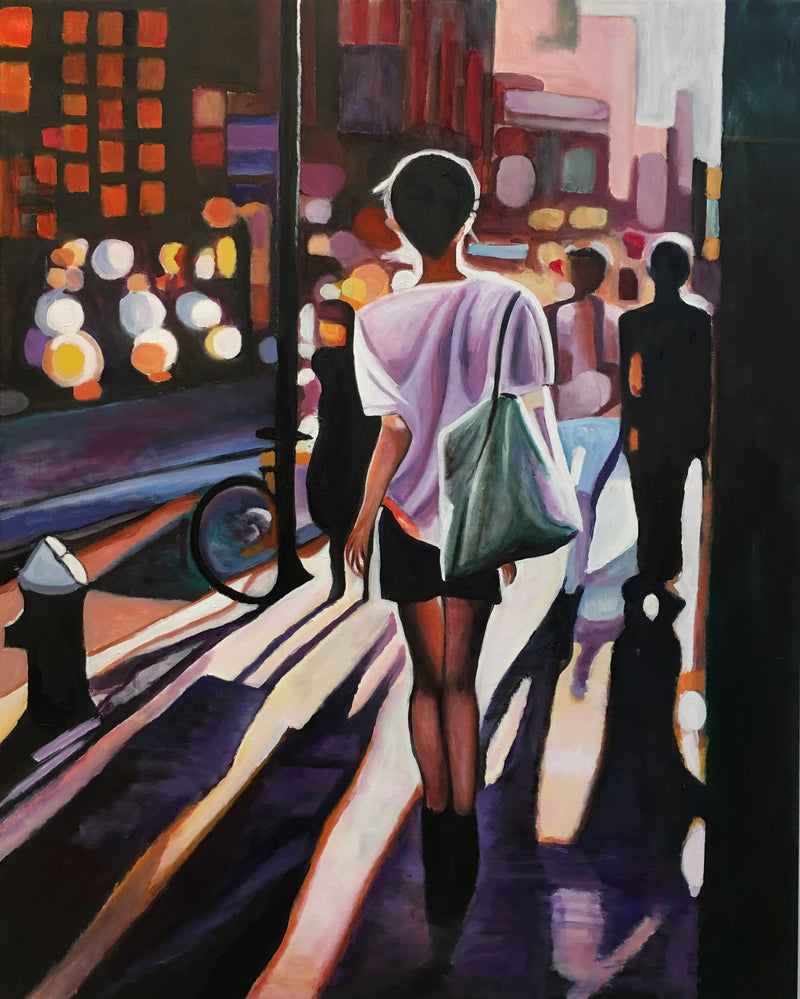 The light of the city - Original Oil On Canvas (80x100)