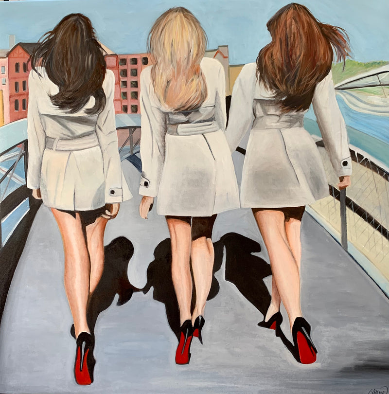 Brigde walking on red soles - Art Print (Limited Edition)