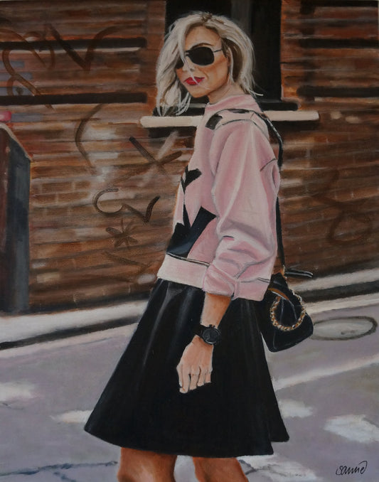 Grafitti on the wall - Original Oil On Canvas (40x50)