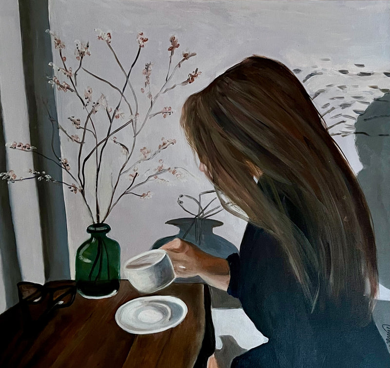 Cafe life XII - Original Oil On Canvas (60x60)