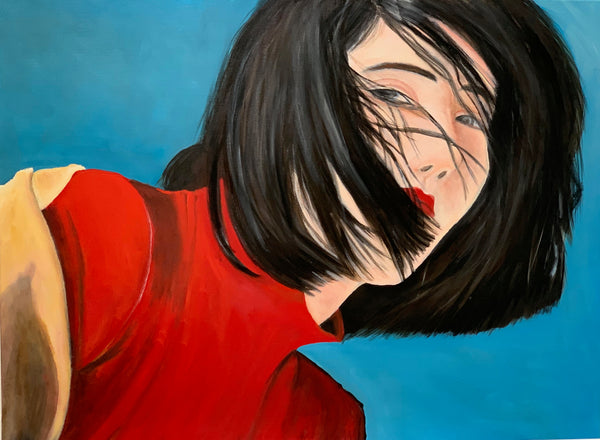Asian girl - Original Oil On Canvas (80x60)