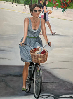 The girl with the bicycle III - Art Print (Limited Edition)