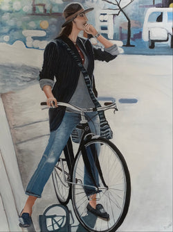 The girl with the bicycle IV - Art Print (Limited Edition)