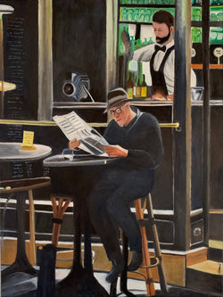 A man in a bar - Original Oil On Canvas (60x80)
