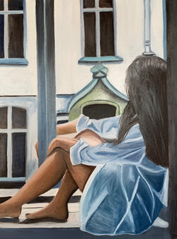 Looking out of the window - Original Oil On Canvas (60x80)