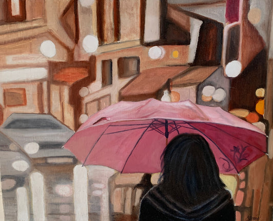 The city in the rain - Art Print (Limited Edition)