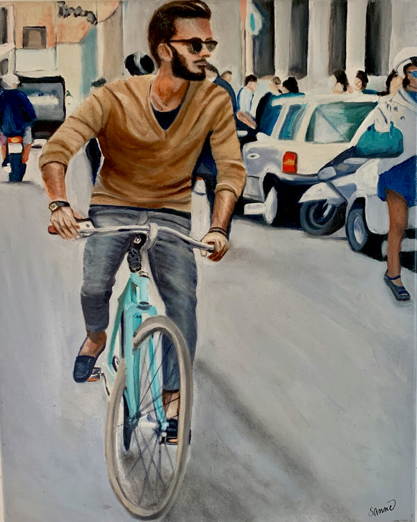 The guy on his bike - Art Print (Limited Edition)