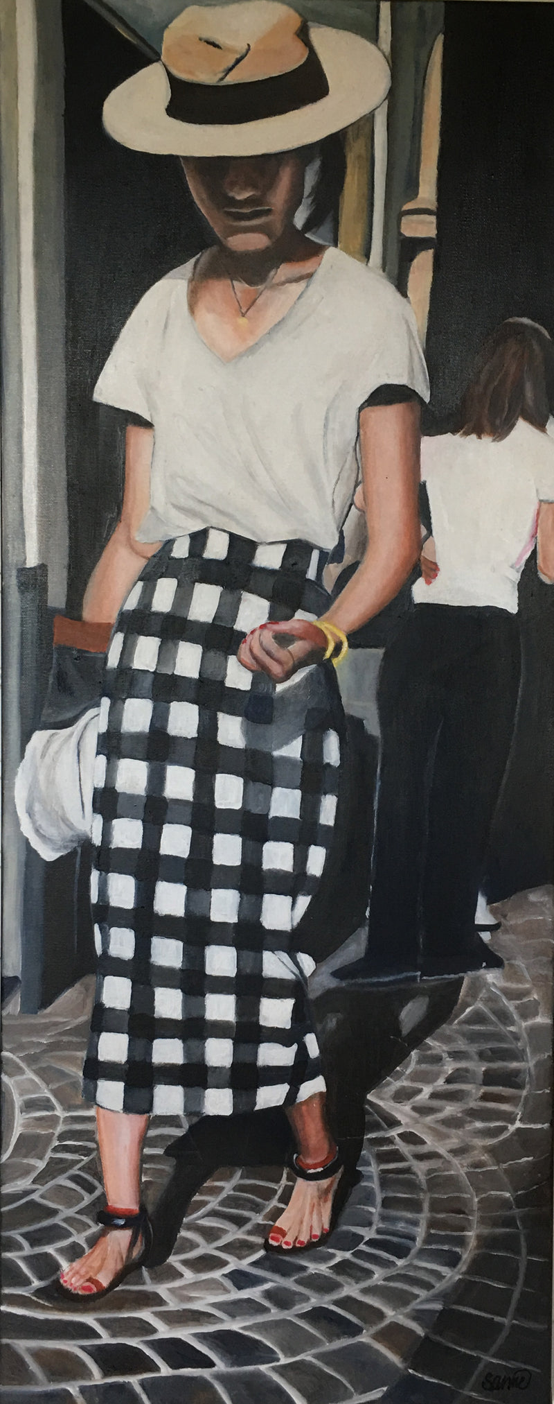 Without title - Original Oil On Canvas (40x100)