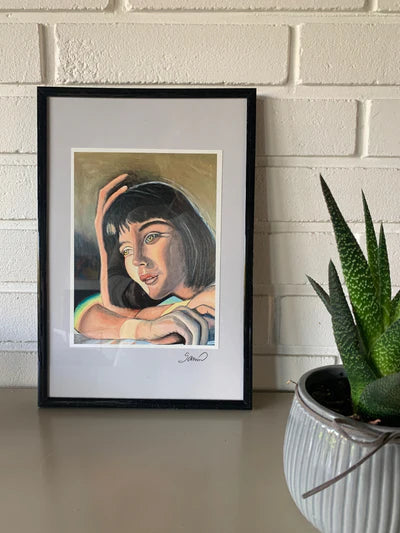 The girl with shadow - Art Print (Limited Edition)