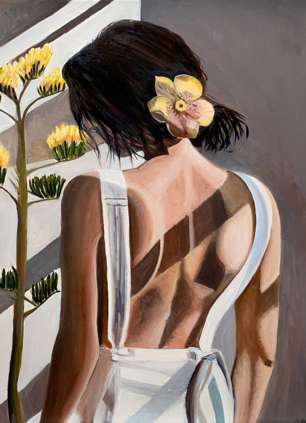 The Orchid Girl - Original Oil On Canvas (60x80)