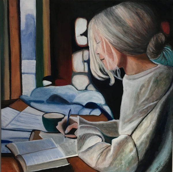 Study time - Original Oil On Canvas (80x80)