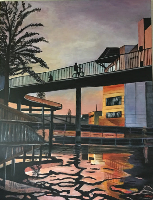 Cykelslangen - Original Oil On Canvas (100x130)