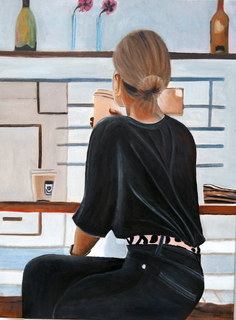 Cafe life VIII - Original Oil On Canvas (60x80)