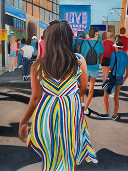 Summer in town - Original Oil On Canvas (60x80)